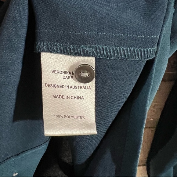 Veronika Maine Teal Jewel Tone Button Down Button Size S - Picture 8 of 8